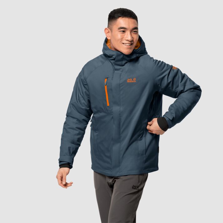 Jack Wolfskin Mens Troposphere Winter Jacket Grey Blue 564378NMK